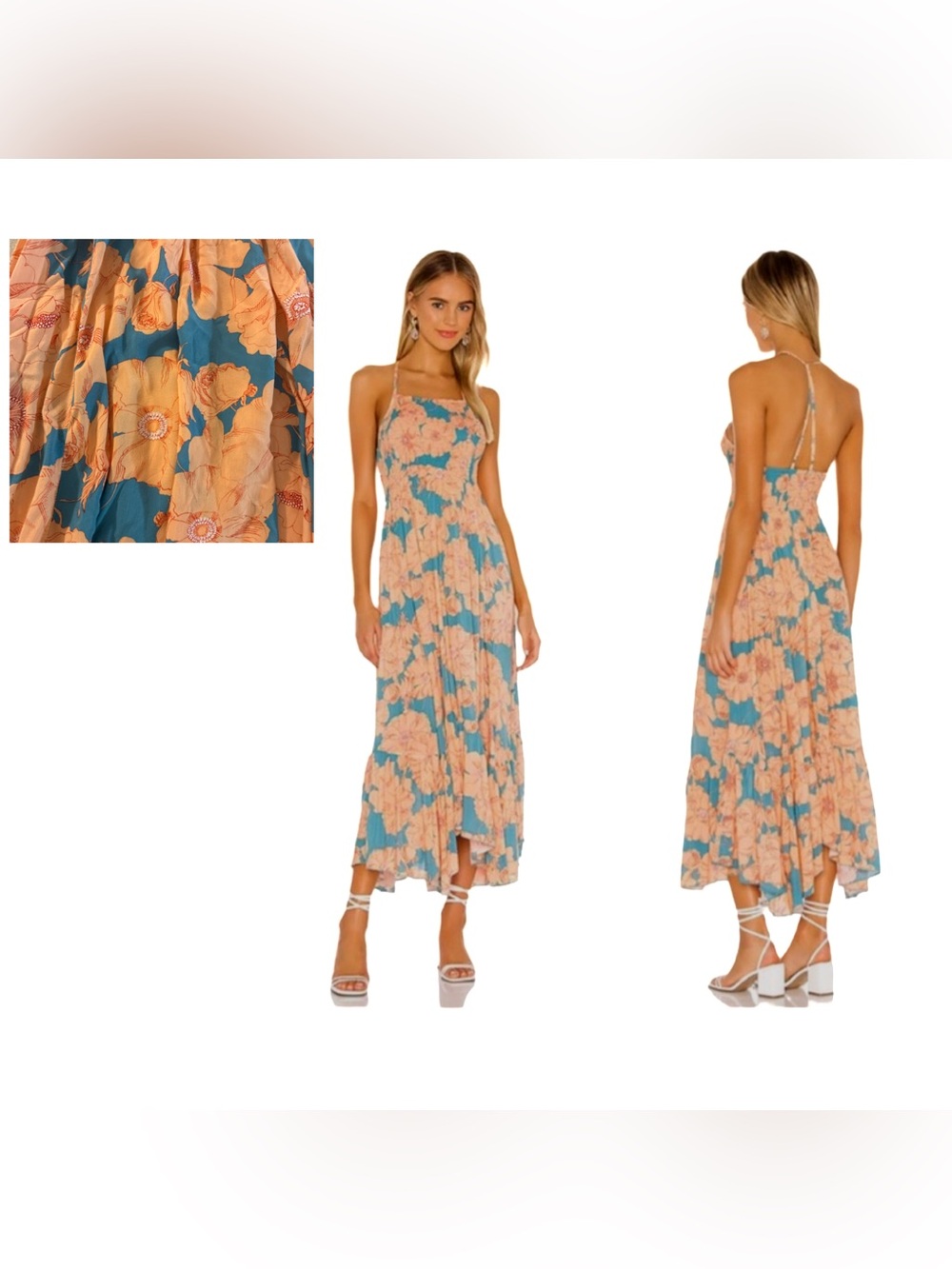 Revolve Intimately Free People Heatwave Floral Ruffled Smocked Dress S